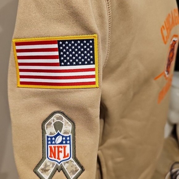 2018 Nike Chicago Bears Salute To Service On Field Hoodie Women’s Size S Small - Picture 6 of 9